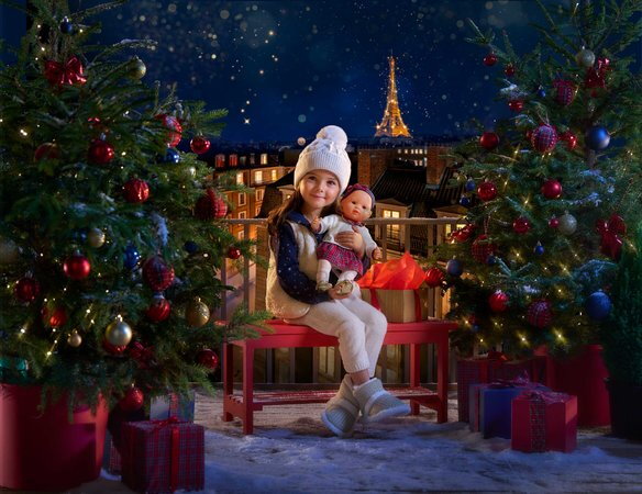 Bábika Suzanne Corolle Holidays Mon Grand Poupon Corolle vianočná edícia s hnedými klipkajúcimi očami 36 cm od 24 mes