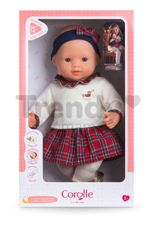 Bábika Suzanne Corolle Holidays Mon Grand Poupon Corolle vianočná edícia s hnedými klipkajúcimi očami 36 cm od 24 mes