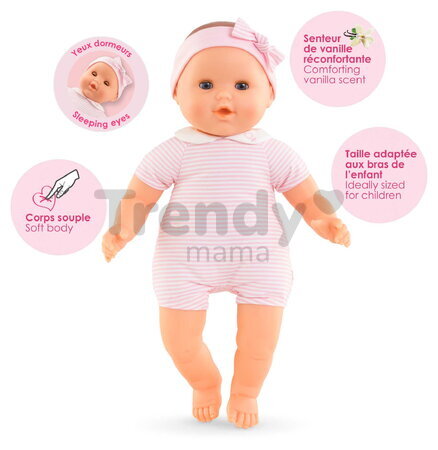 Bábika My Adorable Large Baby Doll Corolle na obliekanie s modrými klipkajúcimi očami 36 cm od 24 mes