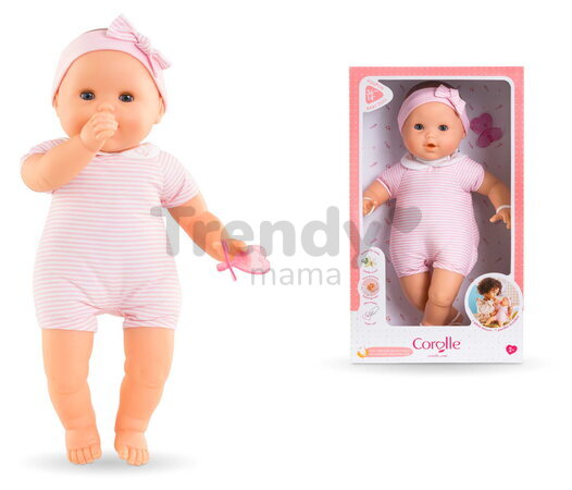 Bábika My Adorable Large Baby Doll Corolle na obliekanie s modrými klipkajúcimi očami 36 cm od 24 mes