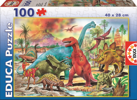 Puzzle Junior Dinosaurus Educa 100 dielov od 5 rokov