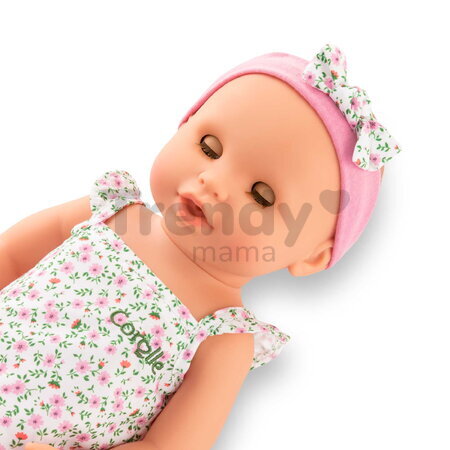 Bábika Emma pije a ciká Bath Baby Flowers Mon Grand Poupon Corolle s modrými klipkajúcimi očami a 3 doplnky 36 cm od 24 mes