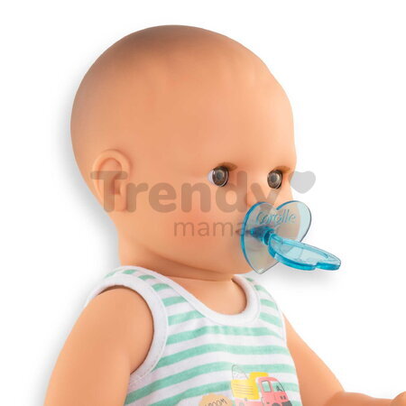 Bábika Paul pije a ciká Bath Baby Aqua Mon Grand Poupon Corolle s hnedými klipkajúcimi očami a 3 doplnky 36 cm od 24 mes