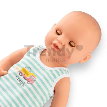 Bábika Paul pije a ciká Bath Baby Aqua Mon Grand Poupon Corolle s hnedými klipkajúcimi očami a 3 doplnky 36 cm od 24 mes