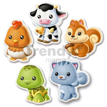 Baby puzzle Zvieratká s mačičkou Educa 5-obrázkové od 24 mes