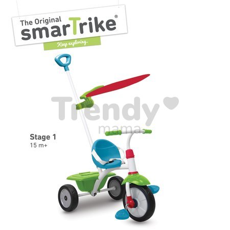 Trojkolka Fun Plus smarTrike 2v1 modro-zelená od 15 mes