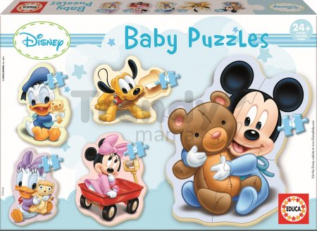 Baby puzzle Mickey Mouse Educa 5-obrázkové od 24 mes