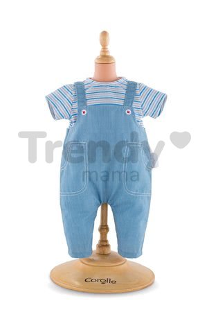 Oblečenie Striped T-shirt & Overall Mon Grand Poupon Corolle pre 36 cm bábiku od 24 mes