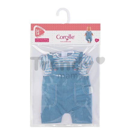 Oblečenie Striped T-shirt & Overall Mon Grand Poupon Corolle pre 36 cm bábiku od 24 mes