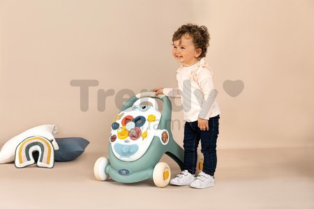 Didaktické chodítko a kočík Trotty Walker 3in1 Little Smoby s odoberateľným tabletom s funkciami na vývoj motoriky od 12 mes