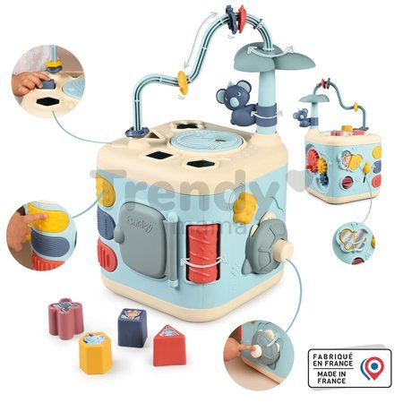 Didaktická kocka Explor Cube Little Smoby pre jemnú motoriku 5 strán a 13 funkcií so zvukom od 12 mes
