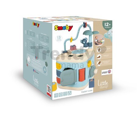Didaktická kocka Explor Cube Little Smoby pre jemnú motoriku 5 strán a 13 funkcií so zvukom od 12 mes