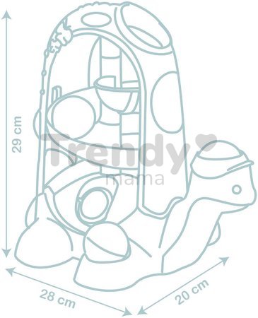 Didaktická korytnačka na ťahanie Balls Turtle 2v1 Little Smoby s dráhou a 2 loptičkami od 12 mes