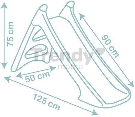 Šmykľavka s vlhčením zvieratká XS Slide Little Smoby 90 cm s napájaním na vodu a UV filter od 24 mes