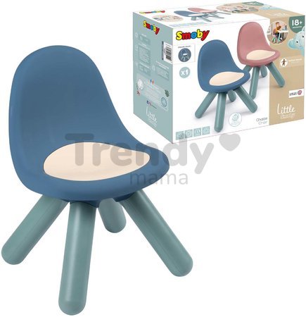 Stolička pre deti Chair Blue Little Smoby modrá s UV filtrom a nosnosťou 50 kg výška sedadla 27 cm od 18 mes