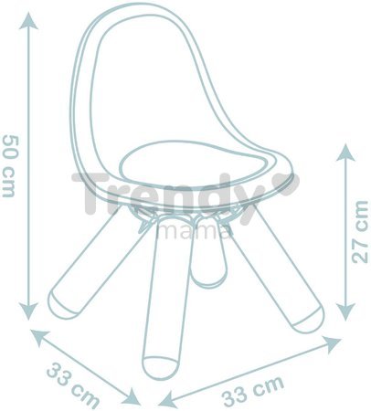 Stolička pre deti Chair Blue Little Smoby modrá s UV filtrom a nosnosťou 50 kg výška sedadla 27 cm od 18 mes