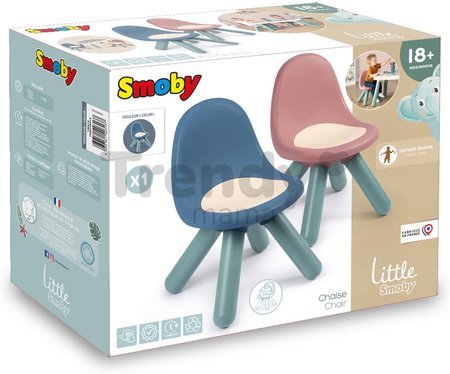 Stolička pre deti Chair Blue Little Smoby modrá s UV filtrom a nosnosťou 50 kg výška sedadla 27 cm od 18 mes