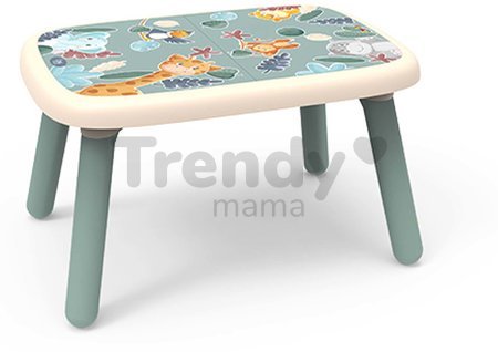 Stôl pre deti Table Green Little Smoby s obrázkami zvieratiek a UV filtrom od 18 mes