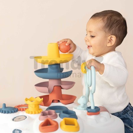Didaktický stolík s vkladacími kockami Activity Table Little Smoby s aktivitami na vývoj jemnej motoriky od 12 mes