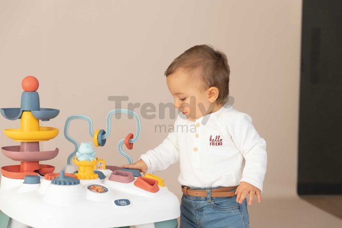 Didaktický stolík s vkladacími kockami Activity Table Little Smoby s aktivitami na vývoj jemnej motoriky od 12 mes