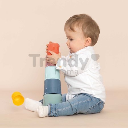 Didaktická veža Magic Tower Little Smoby výška 40 cm so 6 šálkami od 12 mes