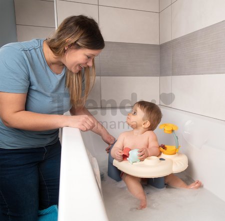 Scaun de baie Baby Bath Time Little Smoby cu ventuze și jucării de apă de la 6 luni