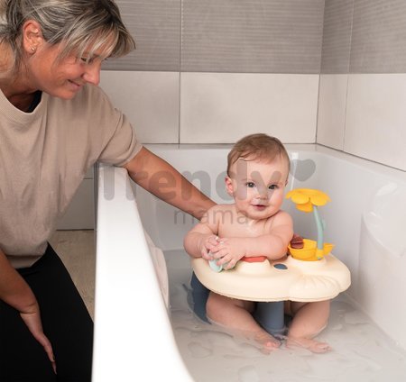 Scaun de baie Baby Bath Time Little Smoby cu ventuze și jucării de apă de la 6 luni