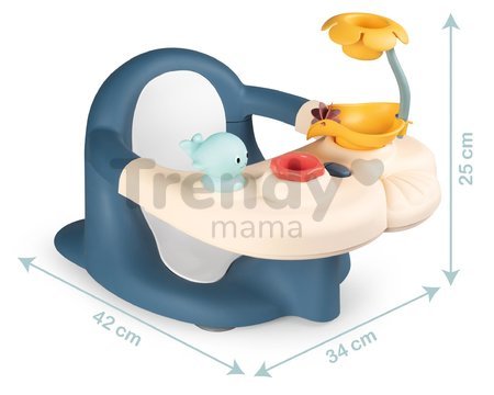 Scaun de baie Baby Bath Time Little Smoby cu ventuze și jucării de apă de la 6 luni