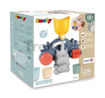 Aquapark do vane Hroch Hippo Little Smoby s vodným mlynom a 3 šálkami 100% recyklovateľné od 12 mes