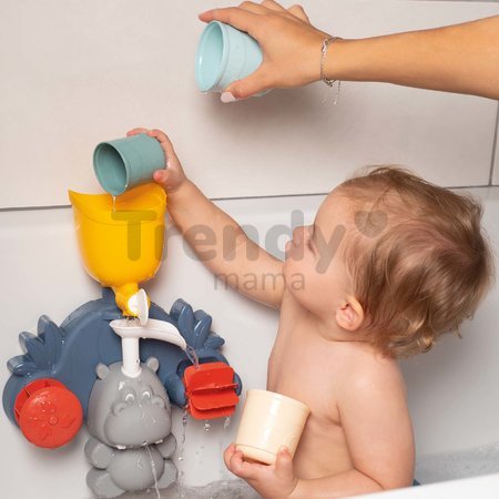 Aquapark do vane Hroch Hippo Little Smoby s vodným mlynom a 3 šálkami 100% recyklovateľné od 12 mes