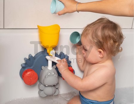 Aquapark do vane Hroch Hippo Little Smoby s vodným mlynom a 3 šálkami 100% recyklovateľné od 12 mes