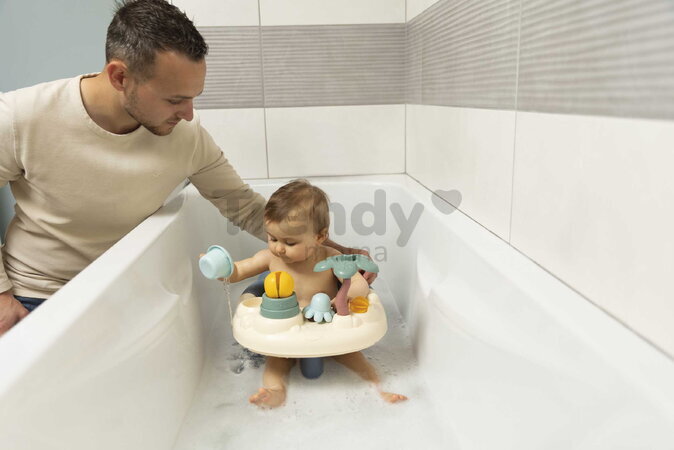Sedátko do vaničky s magickou kvetinou Little Baby Bath Time Smoby s prísavkami a vodnou chobotnicou od 6 mes SM140408