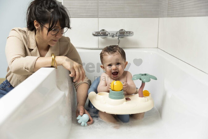 Sedátko do vaničky s magickou kvetinou Little Baby Bath Time Smoby s prísavkami a vodnou chobotnicou od 6 mes SM140408