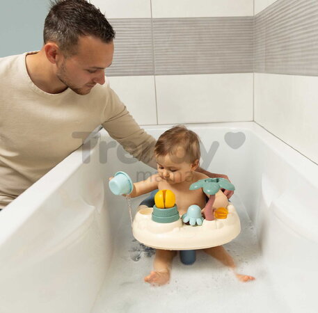Sedátko do vaničky s magickou kvetinou Little Baby Bath Time Smoby s prísavkami a vodnou chobotnicou od 6 mes SM140408