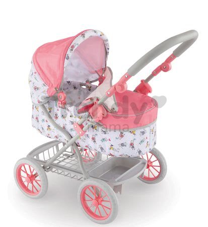 Hlboký kočík Carriage Mon Grand Poupon Corolle skladací pre 36-52 cm bábiku výškovo nastaviteľný s taškou