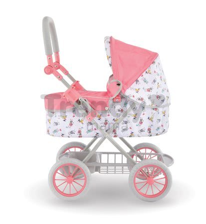 Hlboký kočík Carriage Mon Grand Poupon Corolle skladací pre 36-52 cm bábiku výškovo nastaviteľný s taškou