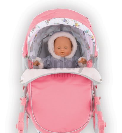 Hlboký kočík Carriage Mon Grand Poupon Corolle skladací pre 36-52 cm bábiku výškovo nastaviteľný s taškou