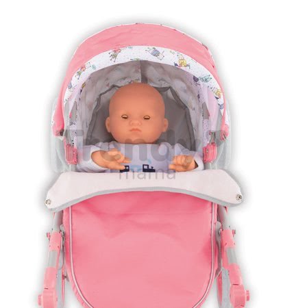 Hlboký kočík Carriage Mon Grand Poupon Corolle skladací pre 36-52 cm bábiku výškovo nastaviteľný s taškou