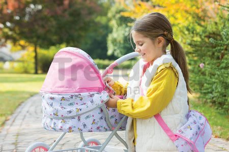 Hlboký kočík Carriage Mon Grand Poupon Corolle skladací pre 36-52 cm bábiku výškovo nastaviteľný s taškou