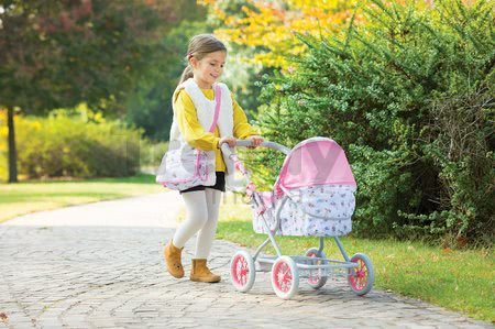 Hlboký kočík Carriage Mon Grand Poupon Corolle skladací pre 36-52 cm bábiku výškovo nastaviteľný s taškou