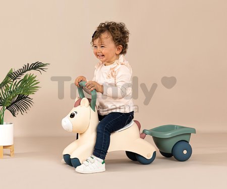 Odrážadlo s prívesom Baby Pony Ride On Little Smoby ergonomicky tvarované s veľkým držadlom pre najmenších od 12 mes