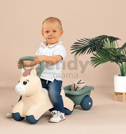 Odrážadlo s prívesom Baby Pony Ride On Little Smoby ergonomicky tvarované s veľkým držadlom pre najmenších od 12 mes