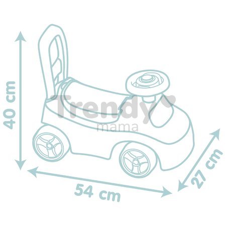 Odrážadlo a chodítko s klaksónom Auto Ride On Little Smoby ergonomicky tvarované s úložným priestorom pod sedadlom od 10 mes