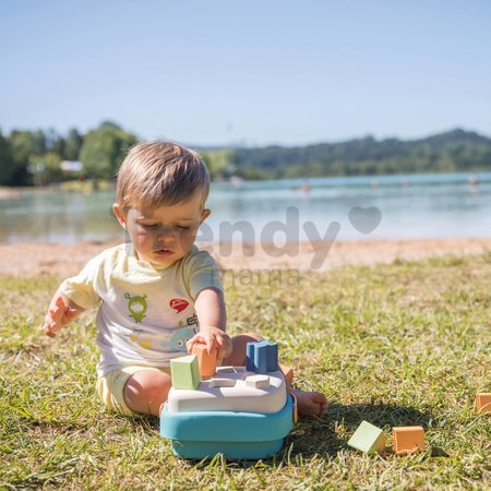 Didaktický košík z cukrovej trstiny Bio Sugar Cane Shape Sorter Little Smoby 8 kociek Green 100% recyklovateľné od 12 mes