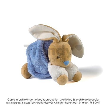 Plyšový zajačik Plume-Indigo Rabbit Kaloo 18 cm v darčekovom balení pre najmenších modrý