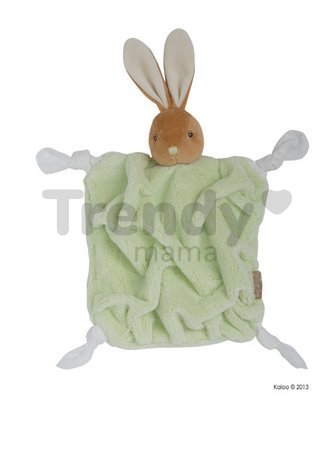 Plyšový zajačik na maznanie Plume-Green Rabbit Doudou Kaloo 20 cm v darčekovom balení pre najmenších zelený