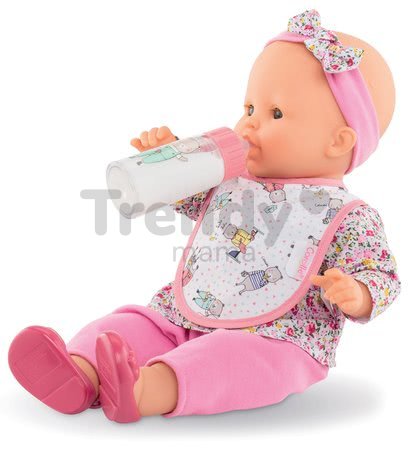 Podbradník a fľaška s mliekom Magic Bottle Mon Grand Poupon Corolle pre 36-42 cm bábiku od 24 mes