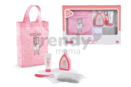 Kozmetická taštička Baby Care Mon Grand Poupon Corolle so 6 doplnkami ružová pre 36-42 cm bábiku od 24 mes