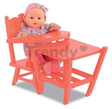 Jedálenská stolička High Chair 2in1 Mon Grand Poupon Corolle pre 36-42 cm bábiku ružová