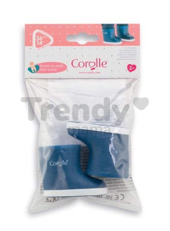 Topánky čižmičky modré Rain Boots Mon Grand Poupon Corolle pre 36 cm bábiku od 3 rokov